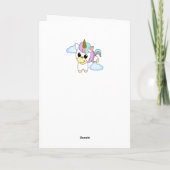 Carte Baby Unicorn Magique Anniversaire (Dos)