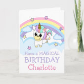 Carte Baby Unicorn Magique Anniversaire (Devant)