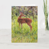 Carte Baby Wild Deer Fawn Art Nature Note Card (Devant)