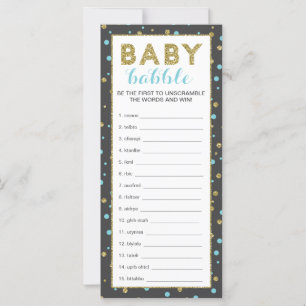 Carte Baby Word Scramble Jeu, Gold Safari, 25 Pack