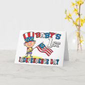Carte Baby's First Independence Day (Fleur jaune)