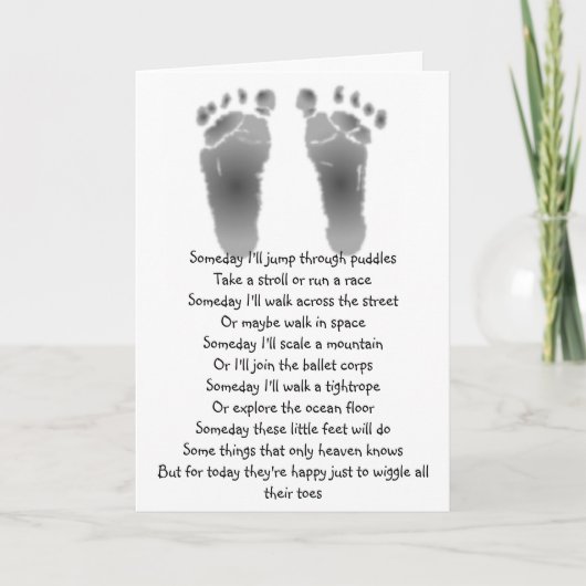 Carte Baby's Footprint (Devant)