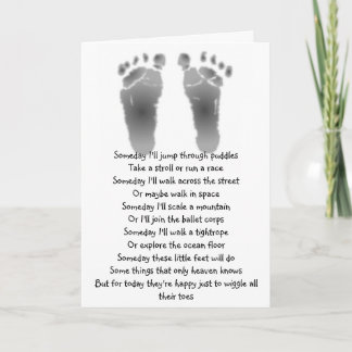 Carte Baby's Footprint