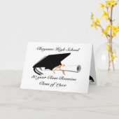 Carte Bac d'obtention du diplôme - Réunion de classe sec (Fleur jaune)