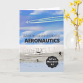 Carte Baccalauréat en sciences aéronautique Félicitation (Fleur jaune)