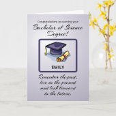 Carte Baccalauréat en sciences, Souvenez-vous du passé (Fleur jaune)