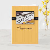 Carte Baccalauréat Or Noir (Fleur jaune)