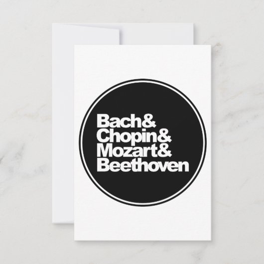 Carte Bach and Chopin and Mozart and Beethoven (Devant)