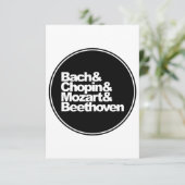 Carte Bach and Chopin and Mozart and Beethoven (Debout devant)