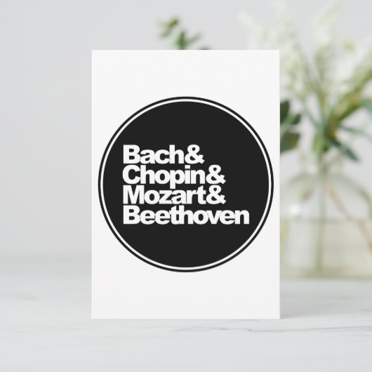 Carte Bach and Chopin and Mozart and Beethoven (Debout devant)