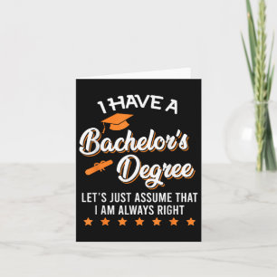 Carte Bachelor Graduation 2025 Toujours droit Bachelor D