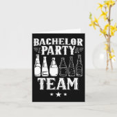 Carte Bachelor Party Team Groom Bride 1 (Fleur jaune)