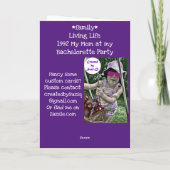 Carte Bachelorette avec maman (Dos)