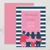Carte Bachelorette Besties Fête des amies (Devant / Derrière)