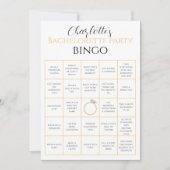 Carte Bachelorette Bingo Gold Hen Party (Devant)