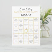 Carte Bachelorette Bingo Gold Hen Party (Debout devant)