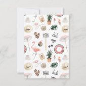 Carte Bachelorette Destination Bikini Beach Brive Bash (Dos)