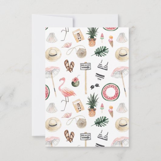 Carte Bachelorette Destination Bikini Beach Brive Bash (Dos)