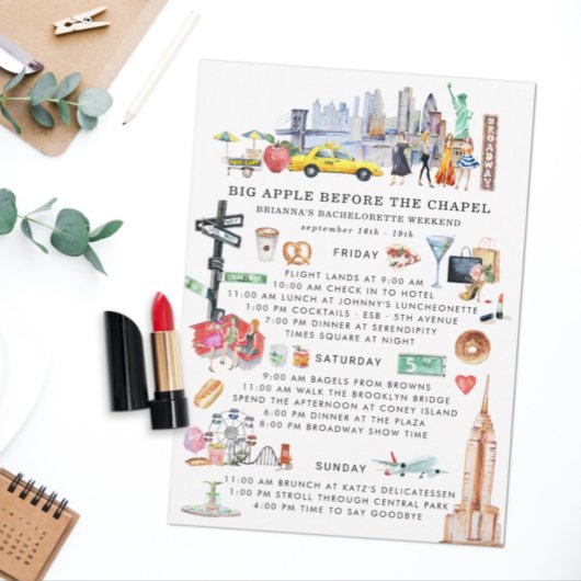 Carte Bachelorette | New York