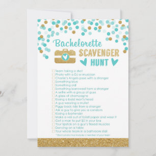 Carte Bachelorette Party Photo Scavenger Chasse Jeu