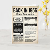 Carte Back in 1956, 70th Birthday Card, Custom Name (Fleur jaune)