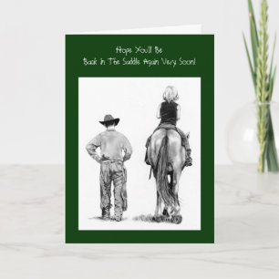 Carte "Back In The Saddle" Bien Se Porter : Cowboy, Cray