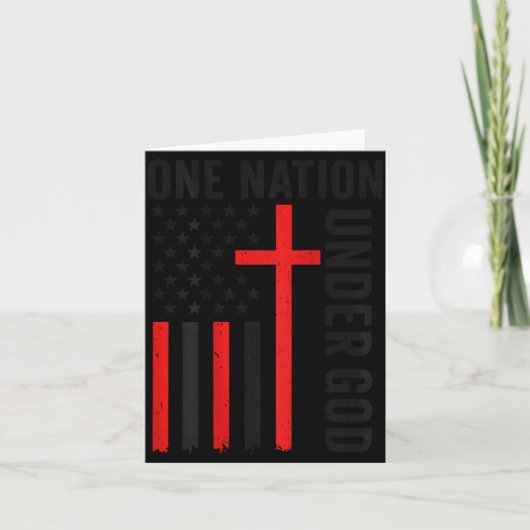 Carte Back One Nation Under God American Flag Christian (Devant)