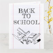 Carte Back to school (Fleur jaune)