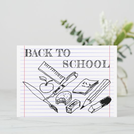 Carte Back to school (Debout devant)