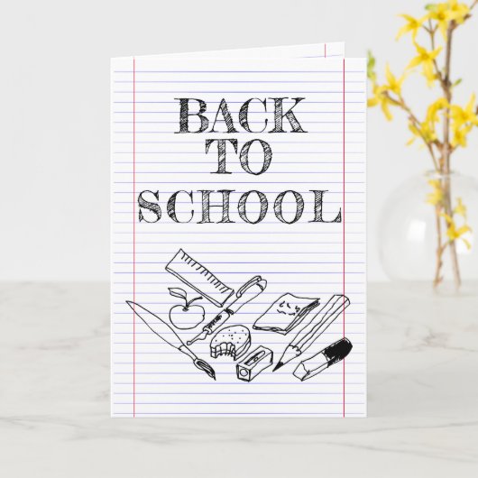 Carte Back to school (Fleur jaune)