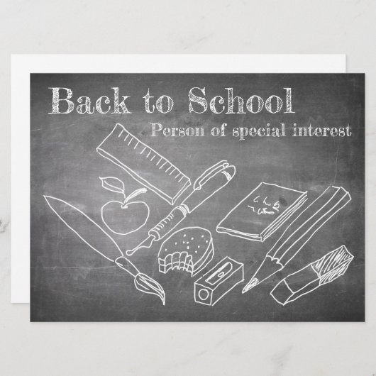 Carte Back to school (Devant / Derrière)