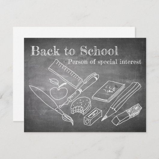 Carte Back to school (Devant / Derrière)