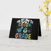 Carte Back to School I'm Ready To Crush 8e Grade Dino (Fleur jaune)
