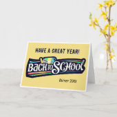 Carte Back to School Personalized Folded Greeting Card (Fleur jaune)
