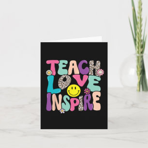 Carte Back to School Teach Love Inspire Retro Teachers