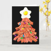 Carte Bacon Christmas Tree Egg Top Shirt _ Funny Rk Love (Fleur jaune)