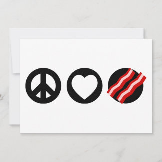 Carte Bacon d'amour pour la paix