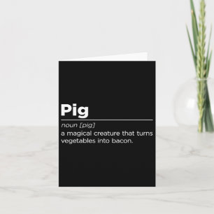 Carte Bacon de porc amusant Art pour hommes femmes Barbe