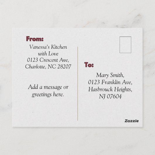 Carte Bacon Guacamole Thanksgiving Recette (Dos)