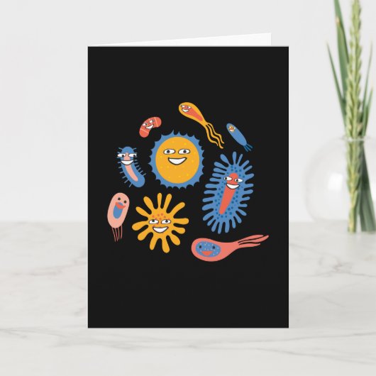 Carte Bactérie amusante Microbiologie Chimie (Devant)