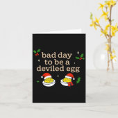 Carte Bad Day To Be A Deviled Egg Thanksgiving Dinner Ch (Fleur jaune)