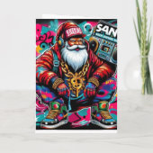 CARTE BAD SANTA CHRISTMAS CARD (Dos)