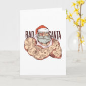 Carte Bad Tattoo Santa (Fleur jaune)