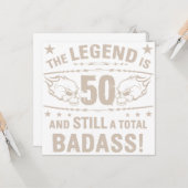 Carte Badass 50e anniversaire (Devant/Arrière en situation)