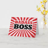 Carte Badass Funny Boss (Fleur jaune)