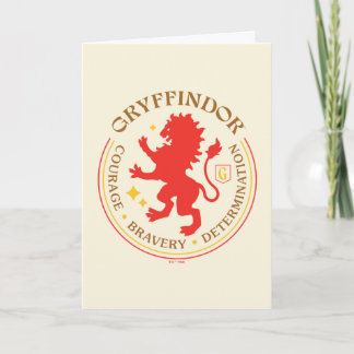 Carte Badge de fierté de la maison GRYFFINDOR™ Lion Roug