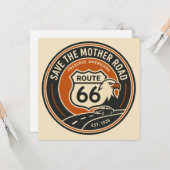 Carte Badge Route 66 Eagle Road (Devant/Arrière en situation)