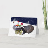 Carte Badger Festive (Entrez votre propre message) (Devant)