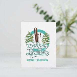 Carte Badger Mountain Waterville Washington logo du ski