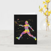 Carte Badminton  (Fleur jaune)